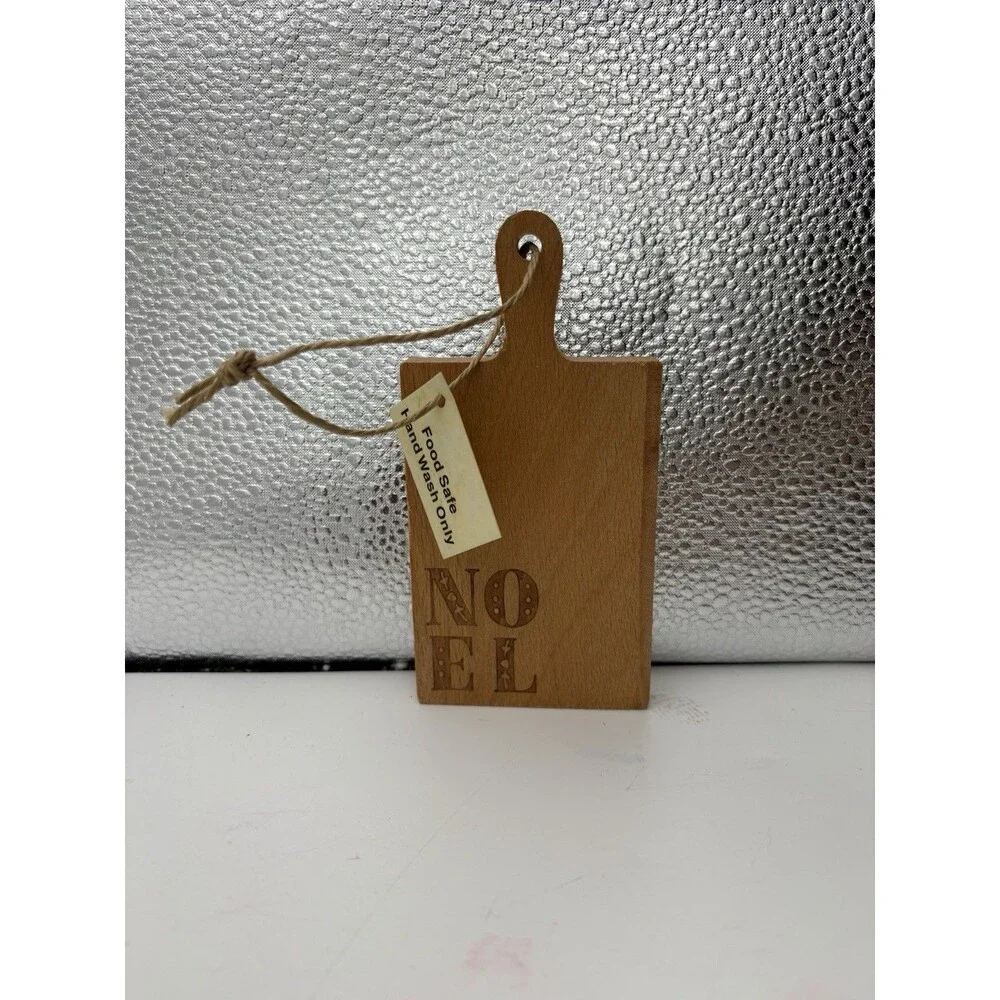 Mini Wooden NOEL Cutting Board Christmas Decor Food Safe Farmhouse 5”